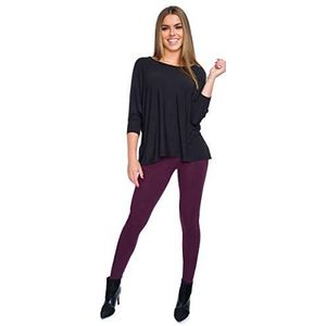 FUTURO FASHION Vrouwen Dikke Winter Hoge Taille Thermische Leggings voor Vrouwen Meisjes, Boterige Zachte Leggings Premium Katoen Niet Zie Trog Plus Maten LWP28, Pruim, 38