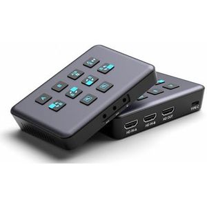 3e generatie Dual Full HD USB3.0 4K Pass Through Capture Card. Gecertificeerd voor OBS Stream en Record in 1080P @60Hz met Ultra-Low Latency op PS5/PS4, Xbox-serie/Xbox One, Switch/Switch OLED,