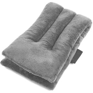 Warmtepads voor nek- en schouderpijnverlichting | Tarwezakken, magnetronbestendig, herbruikbaar, lavendelwarmtepakketten, polar fleece, pijnverlichting in spieren, gewrichten, rug en krampen (grijs)