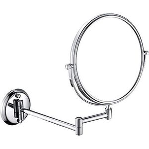 HBDCRJGE Scheerspiegel, badkamer opvouwbare 360° draaibare cosmetische make-upspiegel (kleur: cromo, maat: 7X)
