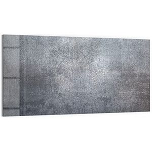 DEQORI Glazen magneetbord | 100x50 cm groot | motief ""ruw metalen oppervlak"" | memobord van glas | magneetbord incl. magneten, pen & doek voor keuken & kantoor | bord magnetisch & beschrijfbaar