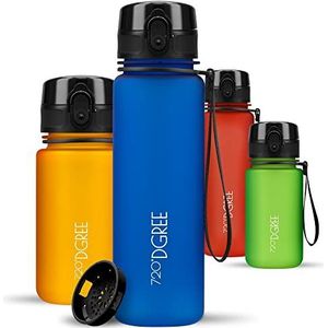 720°DGREE Water Bottle Kids 500ml ""uberBottle"" +Fruit-Sieve softTouch - Waterfles BPA-Free, Lekvrij, Herbruikbaar - Drinkfles, Sportfles licht, klein voor Kinderen, School, Jongen, Meisje, Sport Fiets
