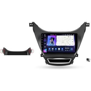 ZWCLSH Android 13 Dubbele Din Auto Stereo Compatibel met Hyundai Elantra 5 2011-2015 met 9 '' QLED Touchscreen Radio Ingebouwde Draadloze Carplay/Android Auto/GPS/BT 5.0/FM/AUX-in/SWC, B, 6NF