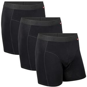 DANISH ENDURANCE Katoenen Boxershorts voor Heren, Biologisch Katoen, Klassieke Fit, 3 pack, Zwart, S