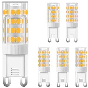 Unnderwiss G9 led-lamp 5 W (5 stuks) komt overeen met 40 watt halogeen G9 500 lm 3000 K warm wit licht 220 V flikkervrij niet dimbaar geschikt voor woon- en slaapkamerverlichting.