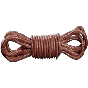 Platte schoenveters, Gewaxt Katoen Ronde Veters Lederen Schoenen Kant Waterdichte Schoenveters Heren Laarzen Schoenveter Shoestring Accessoires(Red Brown,140cm)