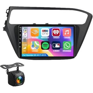 Android 14.0 2 Din Autoradio 9"" Touchscreen Auto Stereo voor Hyundai I20 2017-2018 met Draadloze Carplay Android Auto GPS navigatie AHD Omgekeerd beeld Stuurwielbediening(S-1(2G+32G))