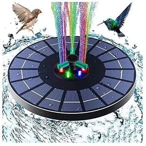 Zonne-fontein Solar Fontein Waterpomp Met Kleur Led-verlichting for Vogelbad 6W Roterende Mondstuk for Vijver Zwembad Aquarium Voor vogelbad, tuin (Color : General 16cm)