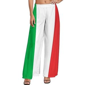 Italiaanse vlag dames casual wijde pijpen lounge broek comfortabele losse joggingbroek joggingbroek broek