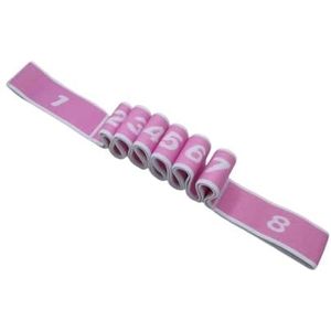 F Fityle Rekband Yogaband Stretchband Flexibele multi-loop oefenband Weerstandsband voor sportgymnastiek Latin dans, wit en roze, 4cmx90cm