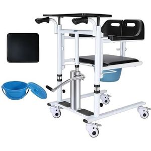 SAYEYBU Hydraulic Patient Lift, Walking Frame, Displacement Machine, Multifunctional Chair for Elderly Care, Patient Transfer Aid for Senior Elderly Disabled Handicapped,zwart