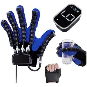 Revalidatierobothandschoen voor herstel van handberoerte, draagbare vingerkrachttrainingsapparatuur met instelbare snelheid en 5 krachtniveaus, spiegeltherapiemodus voor hemiplegiepatiënten