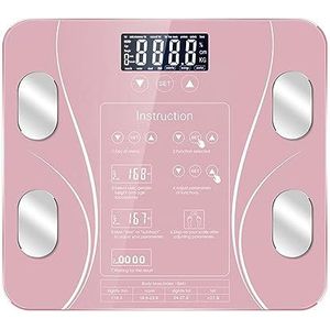 Digitale Badkamervetweegschaal LED-display Lichaamsvetweegschaal Elektronische Weegschaal Schaal For Menselijke Gezondheid Gemakkelijk Te Gebruiken(Pink)