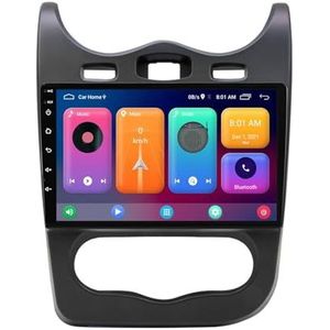 Dubbele DIN Android 14 autoradio voor Renault Sandero 2013-2014 9 Duim QLED Touch screen-met Draadloze Carplay Android Auto GPS navigatie 4G WiFi Stuurwielbediening achteruitrijcamera(P3 WIFI 4-Core 2