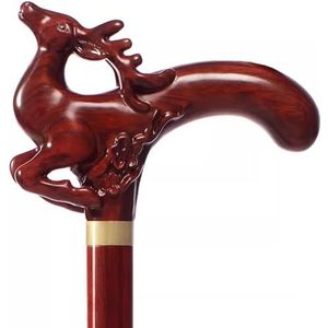 Wandelstokken, De Wandelstok in de vorm van een gelukshert for ouderen, Omic antislip wandelstok(91Cm(Use Height 175 176Cm))