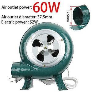 Blower Fan Huishoudelijke Blower Ijzer Barbecue Blower Kleine Centrifugaalblazer 30W 40W 60W 80W Adapter Groen for barbecue voor luchtbevochtiger, aromatherapie(150W 1.5KN)