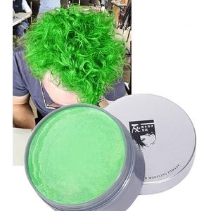 Groene wax, haarkleuring, doe-het-zelf, tijdelijke kleuring, wasbaar, uniseks, voor kerstfeest, Halloween