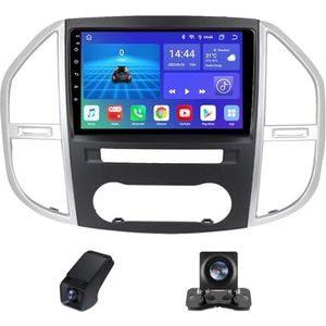 Android autoradio 2 Din geldt voor Mercedes Benz Vito 3 W447 2014-2020 met Draadloze Carplay Android Auto GPS Navi WiFi 10 inch met Bluetooth+Achteruitrijcamera/Stuurwielbediening(C20)
