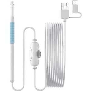 Rioolcamera, Oorreiniging endoscoopcamera 3in1 type -C usb Visual Otoscope 5.5mm / 3,9 mm 0. 3MP 6LE DS Ear Pick Oor Lepel(Beige)