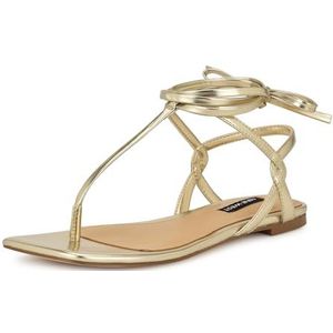 Nine West Norta platte damessandalen, Goud 710, 37.5 EU
