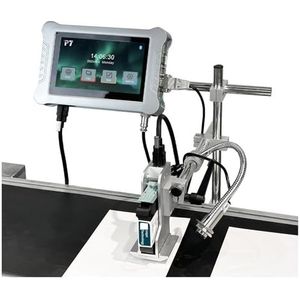 P7 12,7/25,4 mm hogesnelheidslabelprinter QR-balk batchcode datumnummer logo vervaldatum online inkjetprinter Breed printmateriaal(With 1 ink-25.4mm)