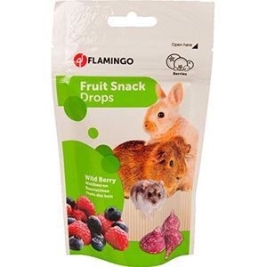 Knaagdiersnack Drops Bosvruchten 75 gr Flamingo Rood