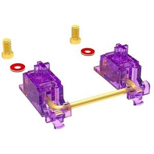 DUROCK Stabilisator V2, schroefstabilisatoren met 2u 6.25u 7u-draden, PCB-montage toetsenbordstabilisatoren voor mechanische toetsenborden (V2 paars 100% kit)