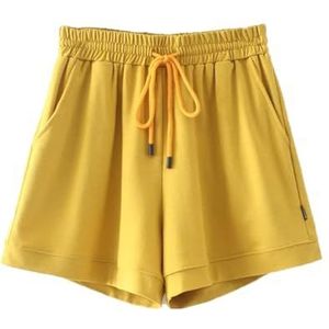 Pegsmio Lente Zomer Shorts voor Vrouwen Grote Maat Shorts, Geel, 4XL