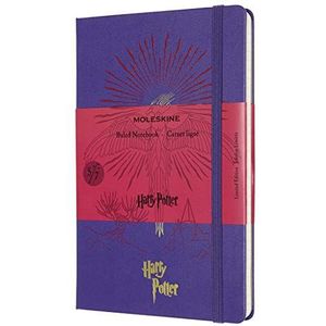 Moleskine - Harry Potter Limited Edition Notebook, Ruled Notebook, 5/7 Phoenix Theme, Hard Cover with Themed Graphics and Details, Size Large 13 x 21 cm, Geranium Violet, 240 Pages