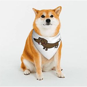 OTRAHCSD Pet sjaal, Teckel Hond Bandana, Verstelbare Hoofddoek Driehoek Sjaal Accessoires voor Kleine Medium Grote Hond en Katten