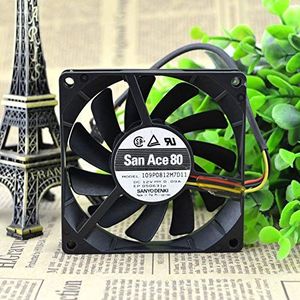 109P0812M7D11 8015 8CM DC12V 0.09A ultra-quiet 3-wire cooling fan