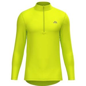 DANISH ENDURANCE Fietstrui voor Heren, Lange Mouwen, Wielershirt, Achterzakken, Quick-Dry, Neongeel, XXL