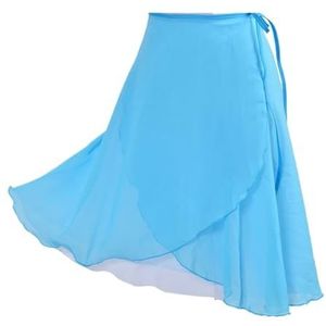 UBOHUZ Lange Ballet Dance Rok Volwassen Cover Bloemenprint Praktijk Turnpakje Tutu Ballerina Voor Vrouwen Voor Vrouwen, Blauw, One size