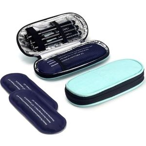 roargy Insuline Cooler Travel Case, Draagbare Medicatie Diabetische Koeler Organizer Tas Insuline Draagtas met 2 Ice Packs voor Reizen Dagelijks Leven (Groen), Groen