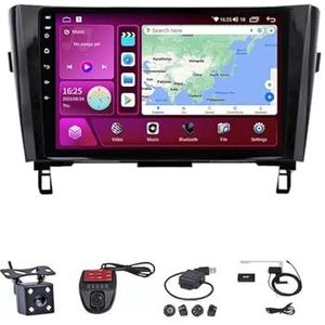 Android Autoradio Video Multimedia Speler, 9 Inch Touch Screen Radio Plug And Play Autotoebehoren met Bluetooth En Navigatie En Achteruitrijcamera Voor Nissan J11 Qashqai X-Trail 3 T32 2013-2017 (S
