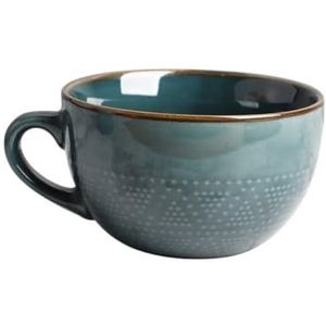 Kop en schotel set 1 stks keramische ontbijtkom kantoor water aardewerk beker porselein koffiemok middag thee kopjes melk kommen thee kop en schotels (maat : 750 ml, kleur: D)