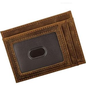 Kleine Dunne Portemonnee voor Creditcardhouder voor Heren, Minimalistische Leren Geldclip met RFID-bescherming voor Cadeaus voor Vriendjes/vaders