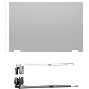 WANGHUIH LCD achterkant bovenhoes deksel + schermscharnieren compatibel met Lenovo C340-14 C340-14IWL C340-14API C340-14IML laptop (grijs A+H)