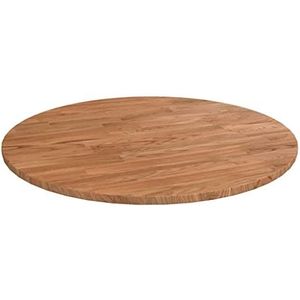 vidaXL Tafelblad rond Ø50x1,5 cm behandeld massief eiken lichtbruin, houten tafelblad, massief houten tafelblad, eettafelblad, blad, rond tafelblad