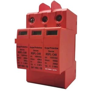 Photovoltaic Power Surge Protector 2P40KA Lightning Arrester DC1000V spanningsbeveiliging voor direct gebruik thuis (2P40KA DC1000V met afstandsbediening)