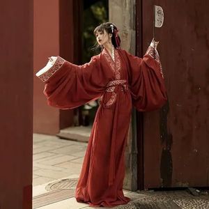INSTR Vrouwen Chinese Traditionele Hanfu Oorlog Gewaad Vrouwelijke Carnaval Fairy Cosplay Kostuum Hanfu Rode Jurk Plus Size