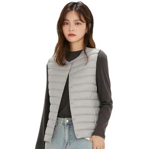 Niiyyjj Matt Vrouwen Warme Vesten Ultra Licht Down Vest Vrouwen Lichtgewicht Warm Mouwloos Vest, Grijs, XL