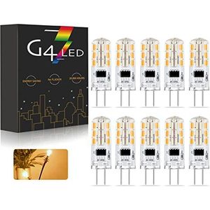 G4 LED Bulb, 220V 2W G4 LED Lampen Warm wit 3000K 200LM, Vervanging Voor 20W Halogeenlampen, Niet Dimbaar, Geen Flikkering, 10 Stuks