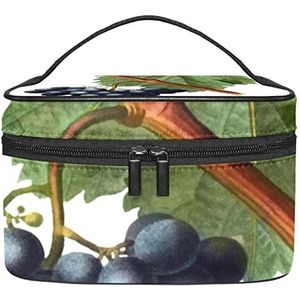 Druif make-up organizer tas, reismake-up tas organizer case draagbare cosmetische tas voor vrouwen en meisjes toiletartikelen, Meerkleurig, 22.5x15x13.8cm/8.9x5.9x5.4in