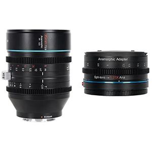 SIRUI 35mm T2.9 1.6X Full-Frame Anamorfe Lens Cinema Lens Set met 1.25x Anamorfe Adapter (RF Mount)