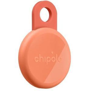 Chipolo LOOP-Oplaadbare Bluetooth tracking tag item locator voor sleutels & tassen, Apple Zoek mijn - compatibel of Google Vind plek, Laat telefoon rinkelen (Coral)
