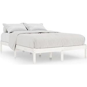 vidaXL Bedframe massief hout wit 180x200 cm, bed frame, bed, 1-persoonsbed, bed frames, bedden, 1-persoonsbedden, eenpersoons bed, eenpersoons bedden