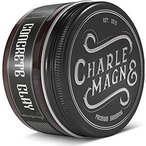Charlemagne Premium Concrete Clay - Zeer Sterke Hold - Matte Look Pommade - Haarwas voor Mannen en Heren - 100ml - Niet Vettig - Stylingcrème - Haar wax Hair Wax Men - Pomade Gemaakt in Duitsland