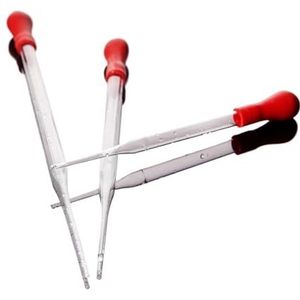 Glas zonder schaal Glazen druppelaar met rode dop laboratoriumpipet 10-18 cm 20 stuks(18cm)