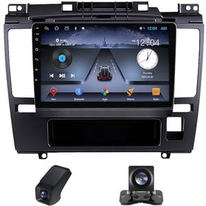 Autoradio geldt voor Nissan Tiida C11 2004-2013,9 inch Touchscreen Navi met Wireless Carplay Android Auto 2 DIN Radio Android Bluetooth WiFi+Achteruitrijcamera/Stuurwielbediening(X1)